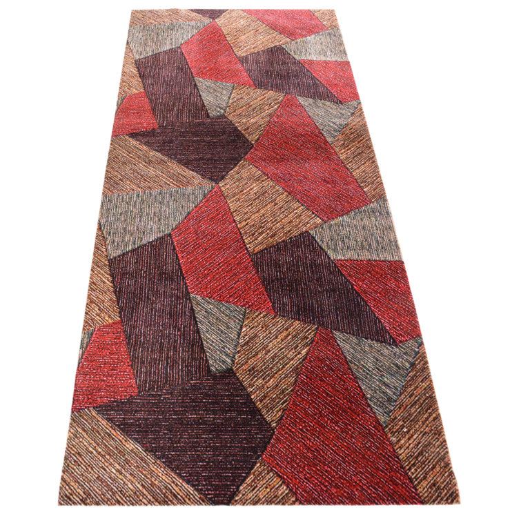 Oliver Custom Size Runner Rug by Feet Abstract Triangle Design
